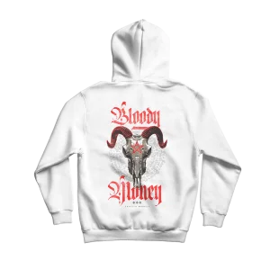 SUDADERA BLOODY MONEY BLANCA