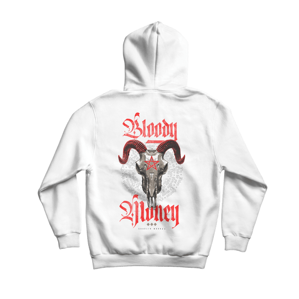 SUDADERA BLOODY MONEY BLANCA